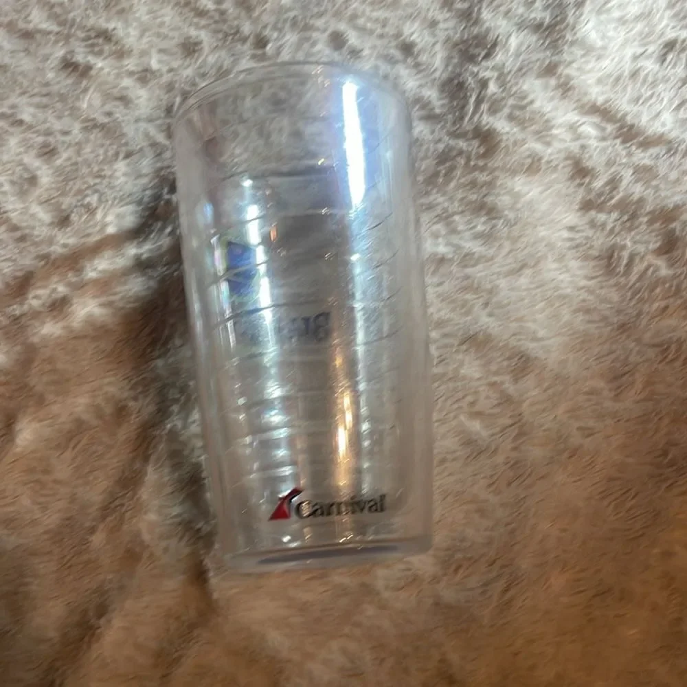 Carnival Blue Iguana Clear Tumbler